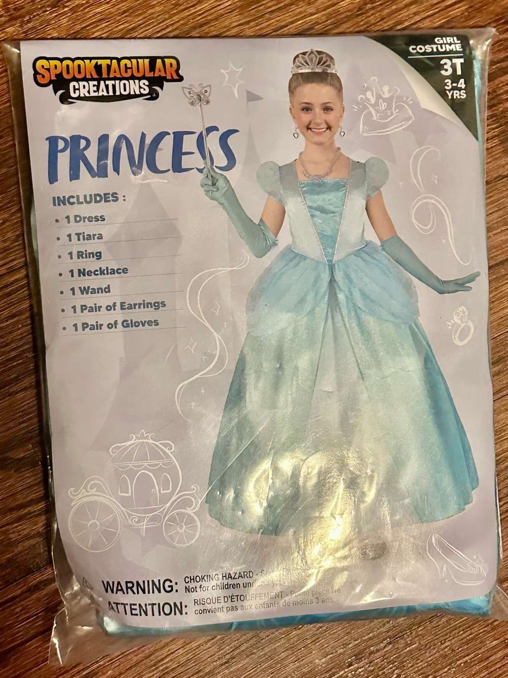 Princess Costume - Light Blue (3T/3-4 yrs)